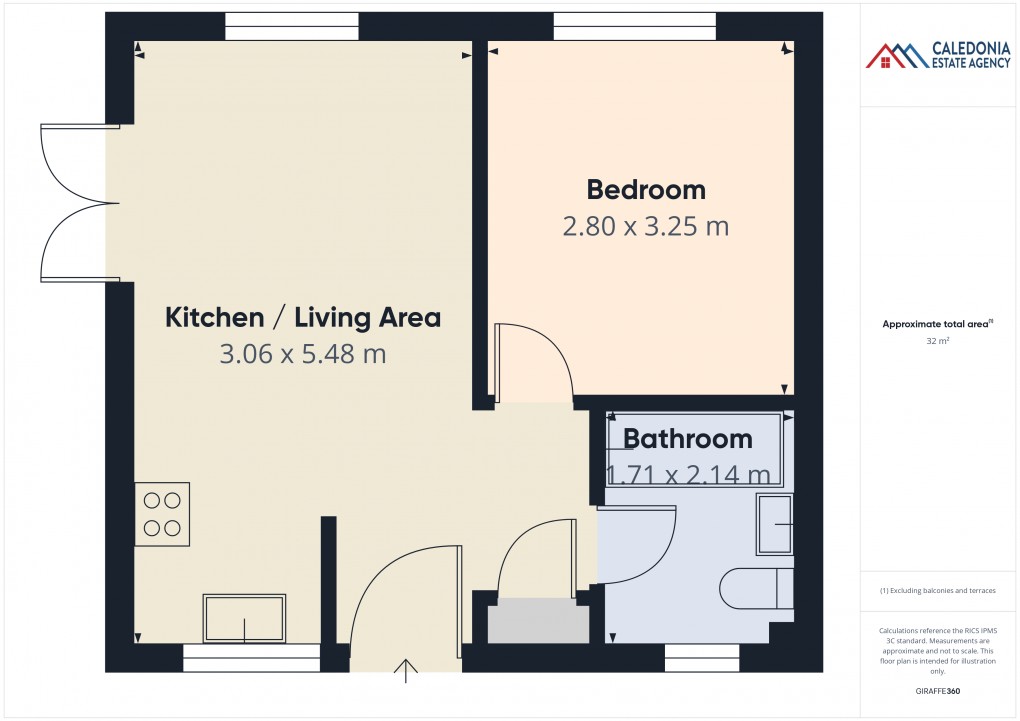 Floorplan for Garden Cottage, 10 Balvatin Cottages, Perth Road, Newtonmore