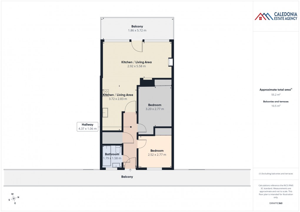 Floorplan for Flat 7, Myrtlefield, Grampian Road, Aviemore